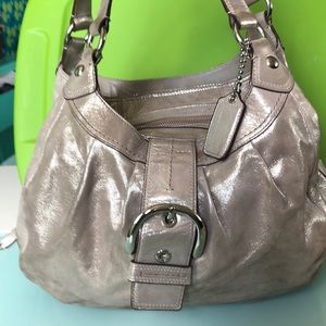 Silver sparkle Coach Handbag